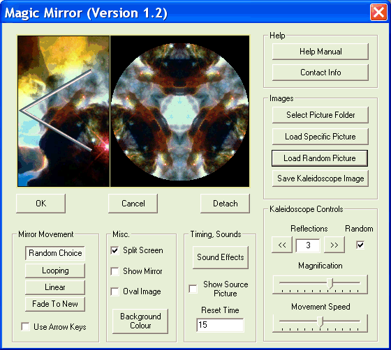 Magic Mirror Kaleidoscope Screensaver 1.21