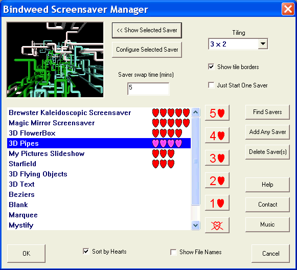 Screensaver Manager Settings