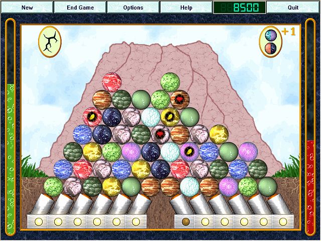 Volcano game in progress